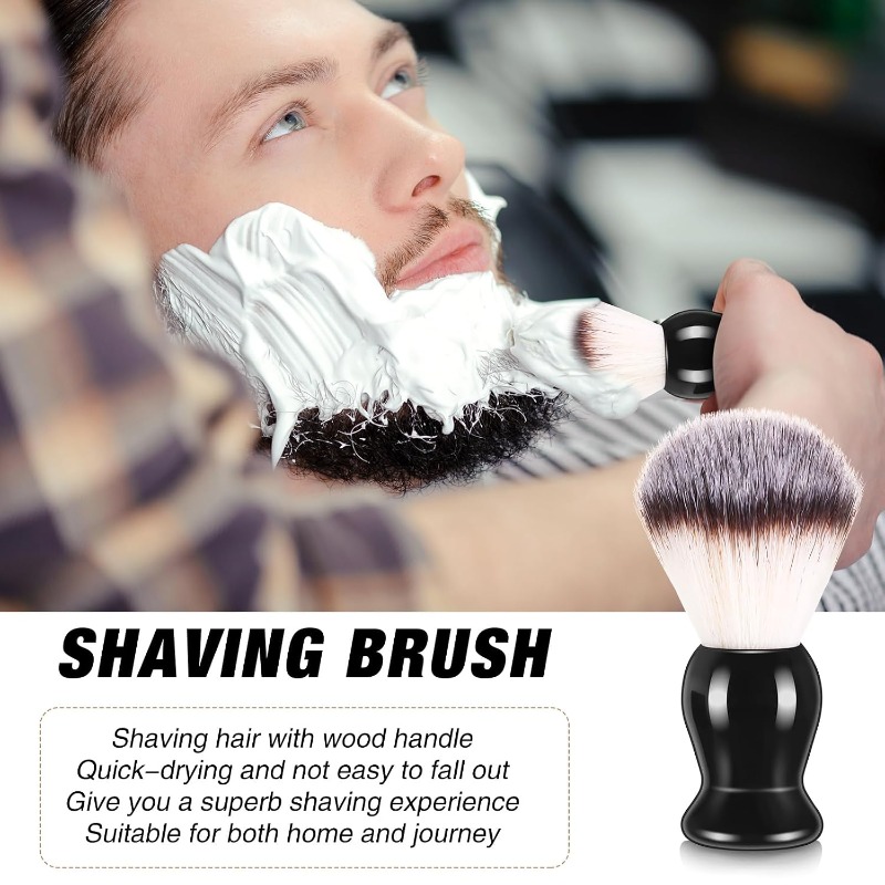 1Pcs Beard Shaving Brush, Wood - Soap Making Equipment ulasan dan harga