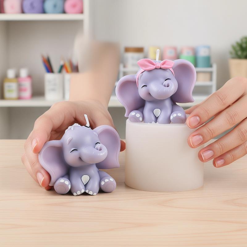 Cute 3D Elephant Silicone Cand - Soap Making Equipment ulasan dan harga