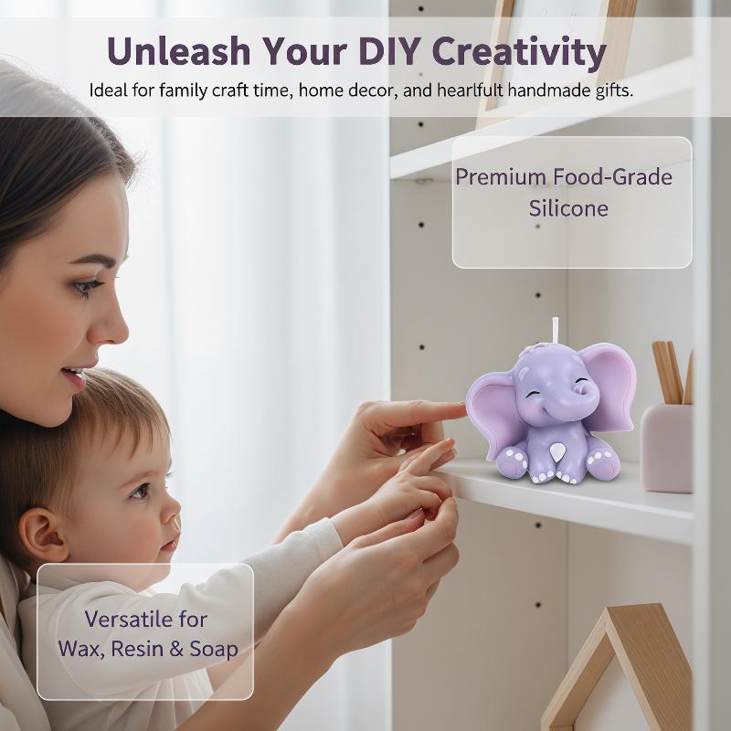 Cute 3D Elephant Silicone Cand - Soap Making Equipment ulasan dan harga