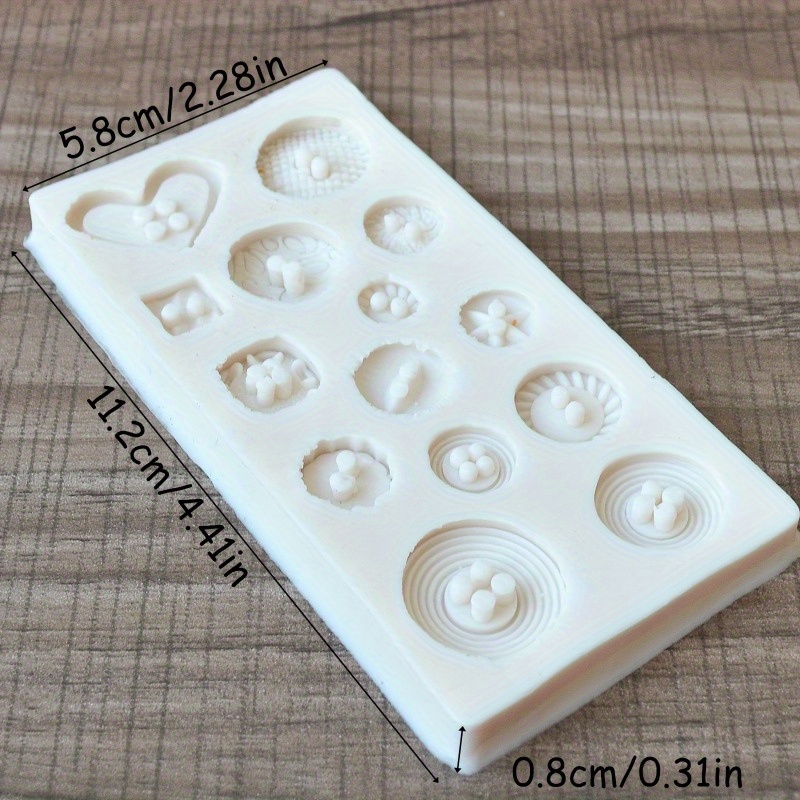 Buttons Shape Silicone Mold Si - Soap Making Equipment ulasan dan harga