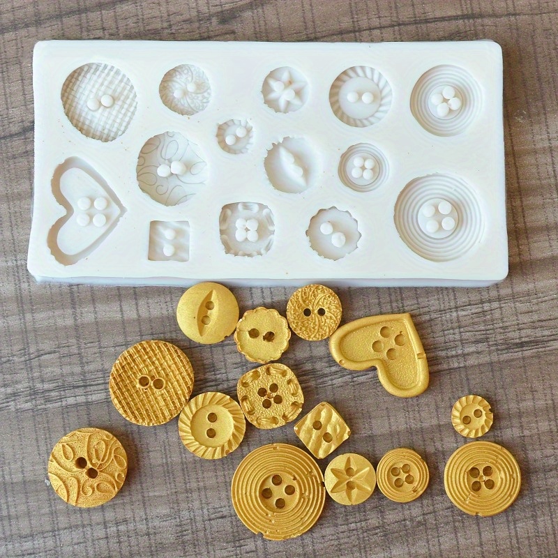 Buttons Shape Silicone Mold Si - Soap Making Equipment ulasan dan harga