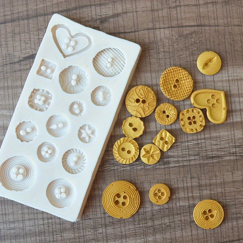 Buttons Shape Silicone Mold Si - Soap Making Equipment ulasan dan harga