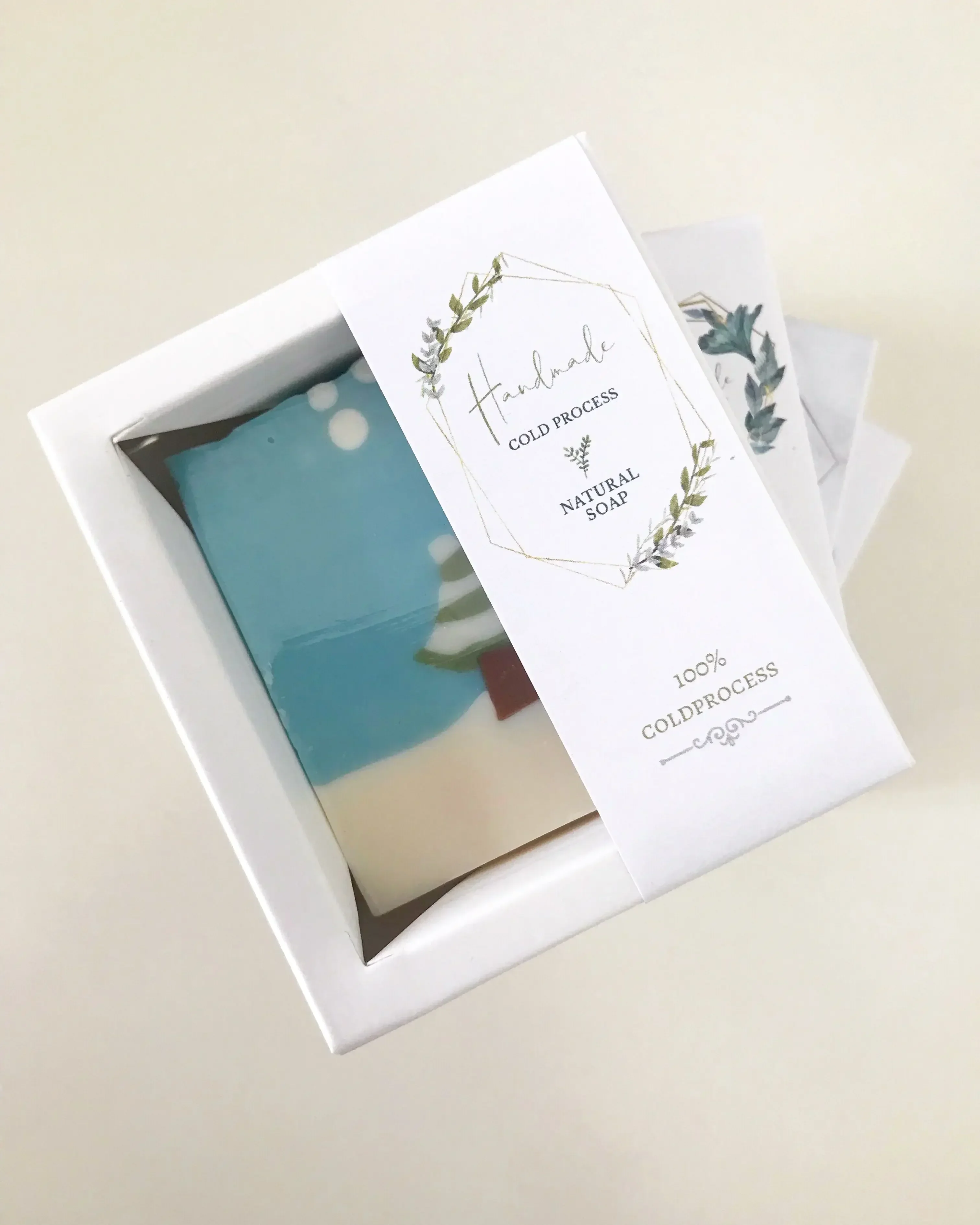 50pcs/Lot White Paper Box Soap - Kraft Soap Label ulasan dan harga