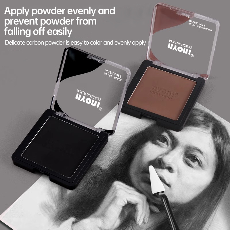 NYONI 6Colors DRY WET Sketch T - Activated Charcoal Powder ulasan dan harga