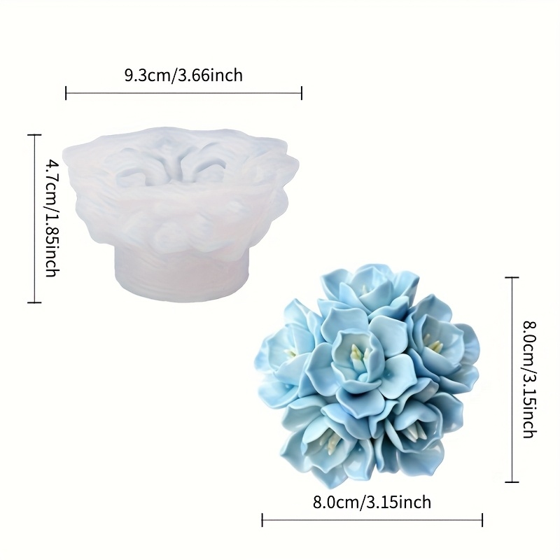 1 Hydrangea Candle Silicone Mo - Soap Making Equipment ulasan dan harga