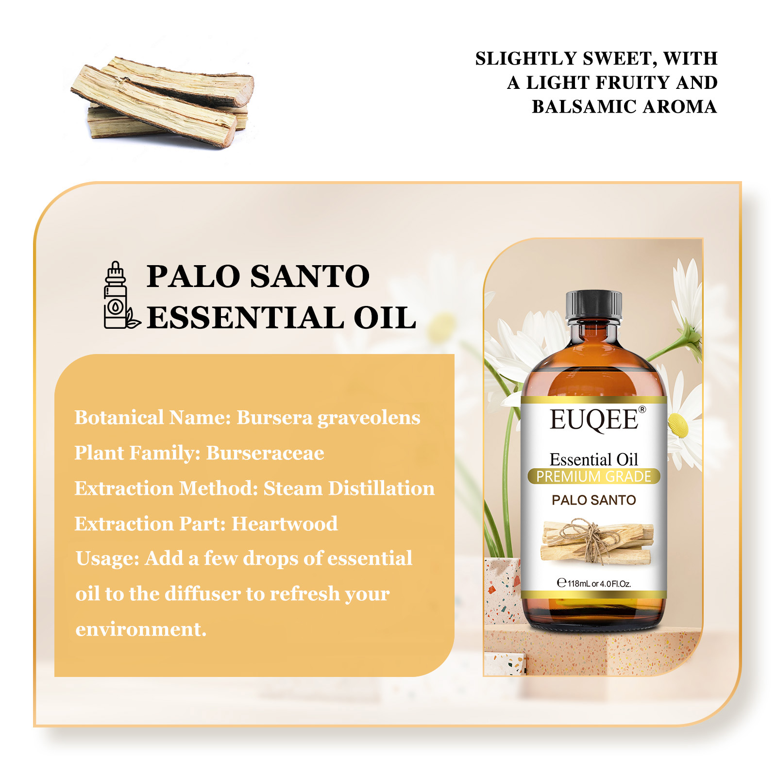 EUQEE 118ml Essential Oil Palo - Soap Making Ingredient ulasan dan harga
