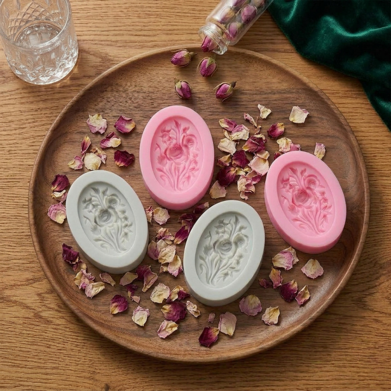4 Silicone mold with flower sh - Soap Making Equipment ulasan dan harga
