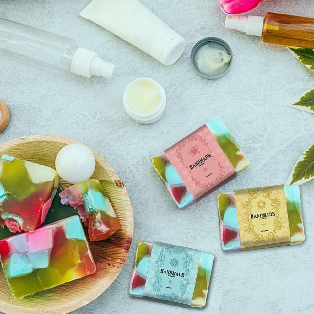 90PCS Handmade Wrap Label Tape - Kraft Soap Label ulasan dan harga