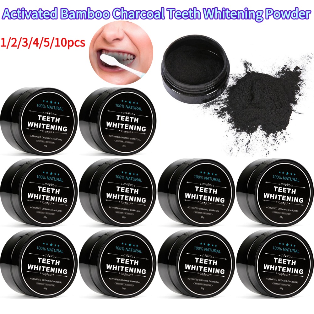 Teeth Whitening Powder Natural - Activated Charcoal Powder ulasan dan harga